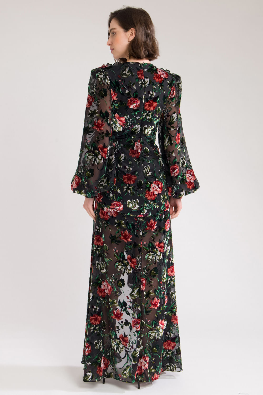 VESTIDO LONGO PATBO INVERNO 2020 PRETO