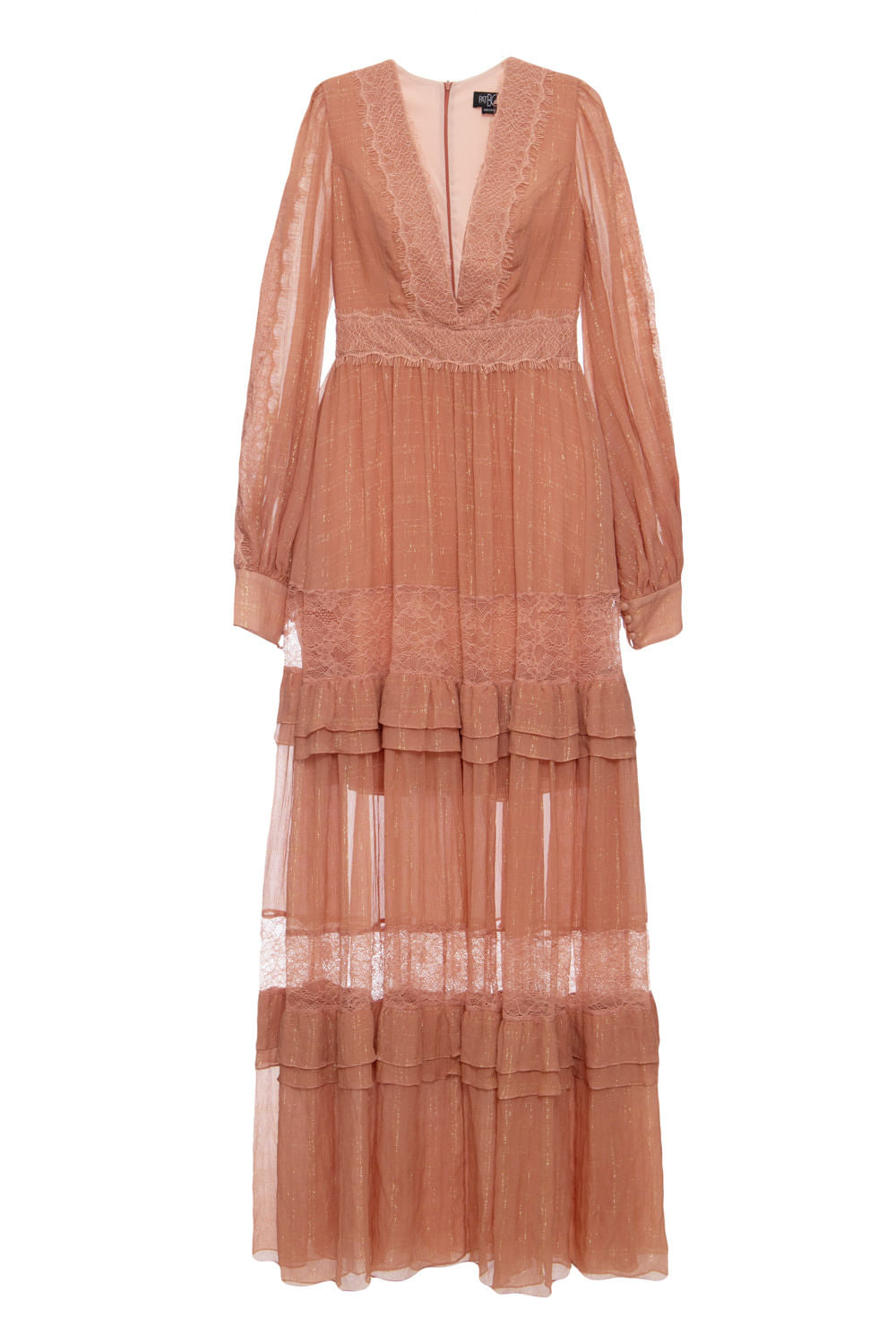 Vestido renda fluido rosa