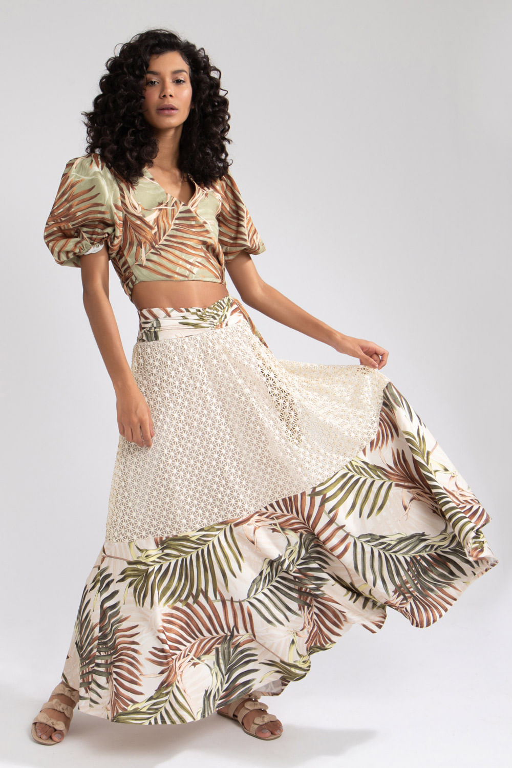SAIA LONGA TROPICAL BIANCA OFF WHITE