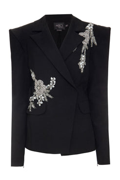 Blazer bordado preto