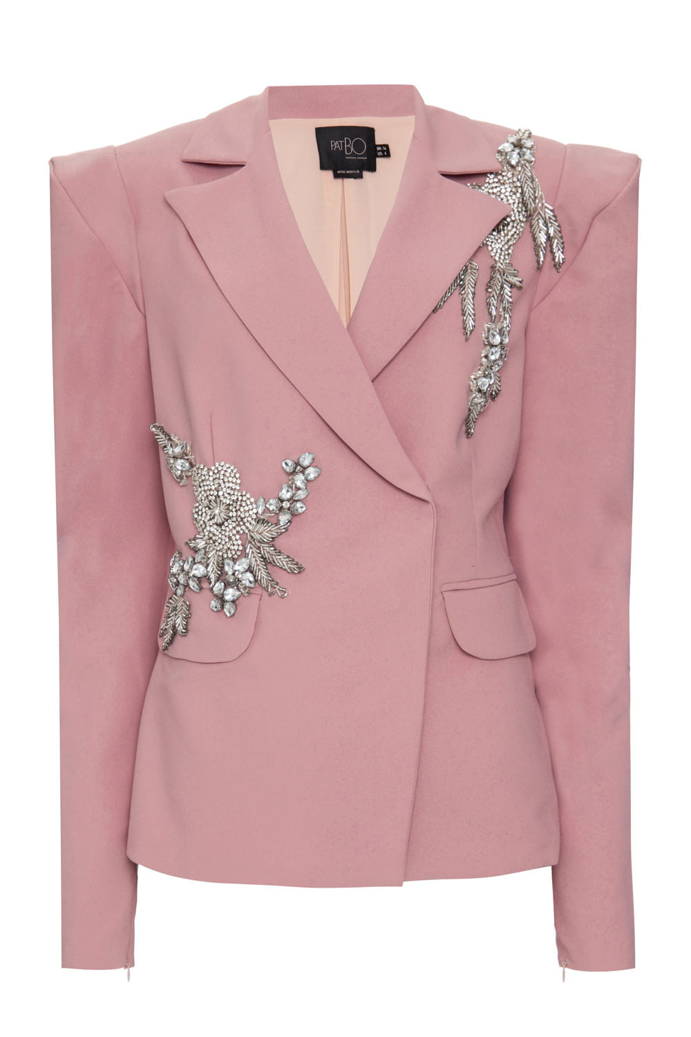 Blazer bordado rosa