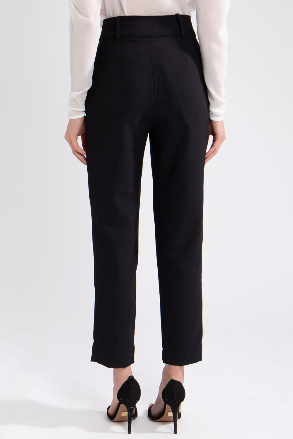 CALÇA ALFAIATARIA CINTURA ALTA PRETO