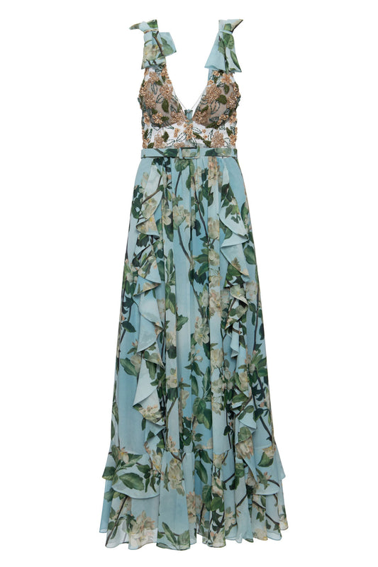 VESTIDO LONGO PATRICIA BONALDI INVERNO 20 AZUL