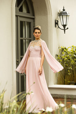 VESTIDO LONGO PATRICIA BONALDI INVERNO 20 ROSA