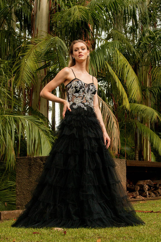 VESTIDO LONGO PATRICIA BONALDI INVERNO 2020 PRETO