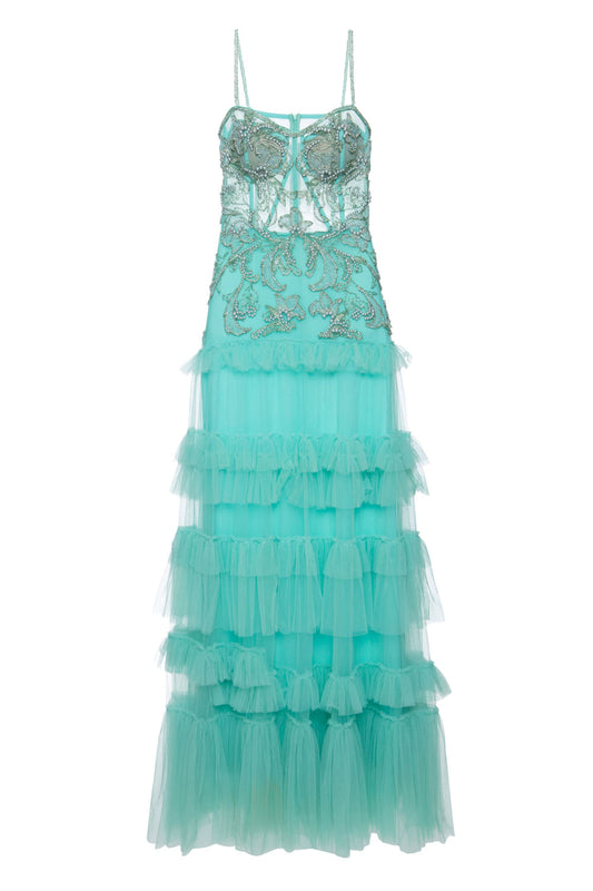 VESTIDO LONGO PATRICIA BONALDI INVERNO 2020 AZUL