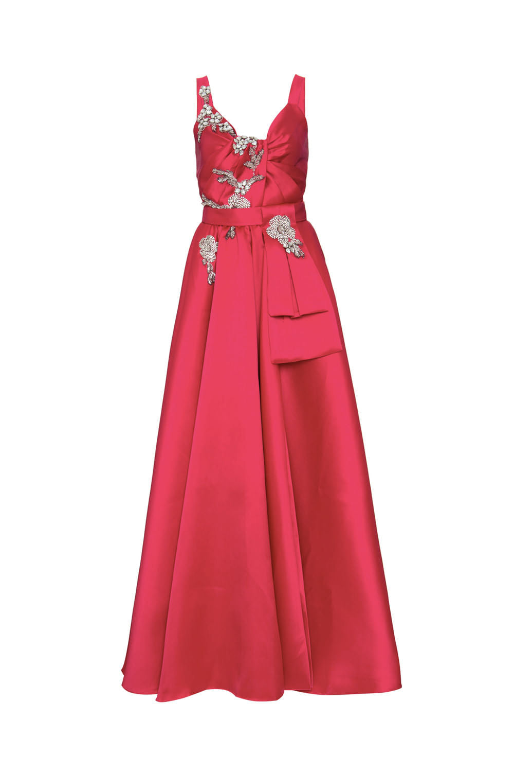 VESTIDO LONGO BUSTO PEDRARIA PINK