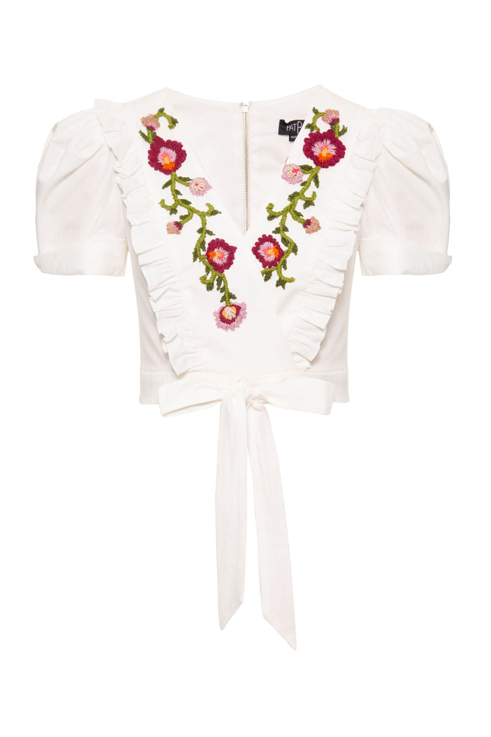Blusa transpassada tricoline span off white