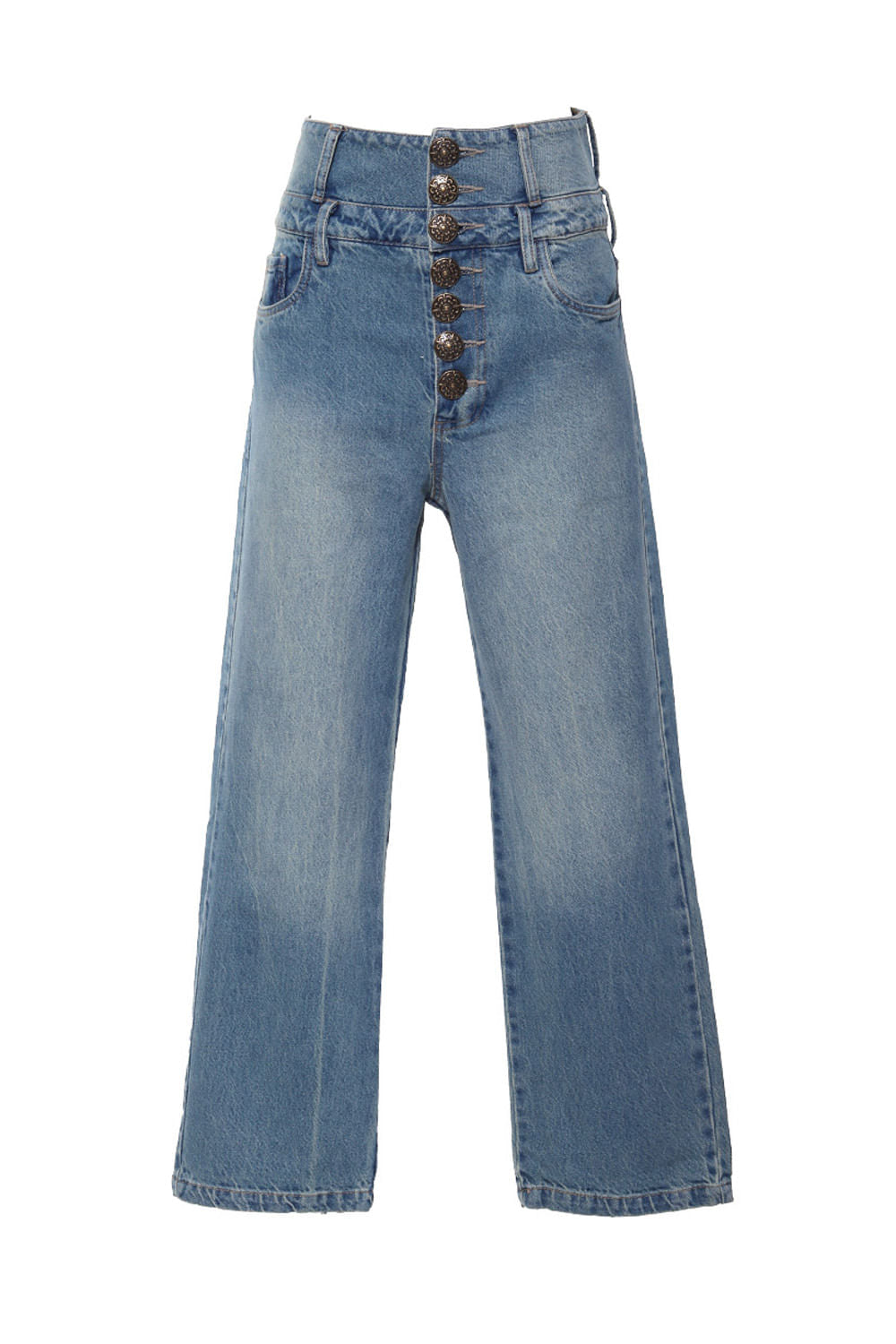 Calça mom denim
 azul
