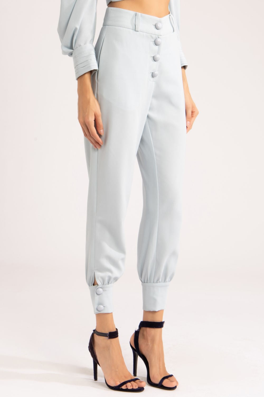 CALÇA BOTÕES SILKY GAIVOTA
 AZUL