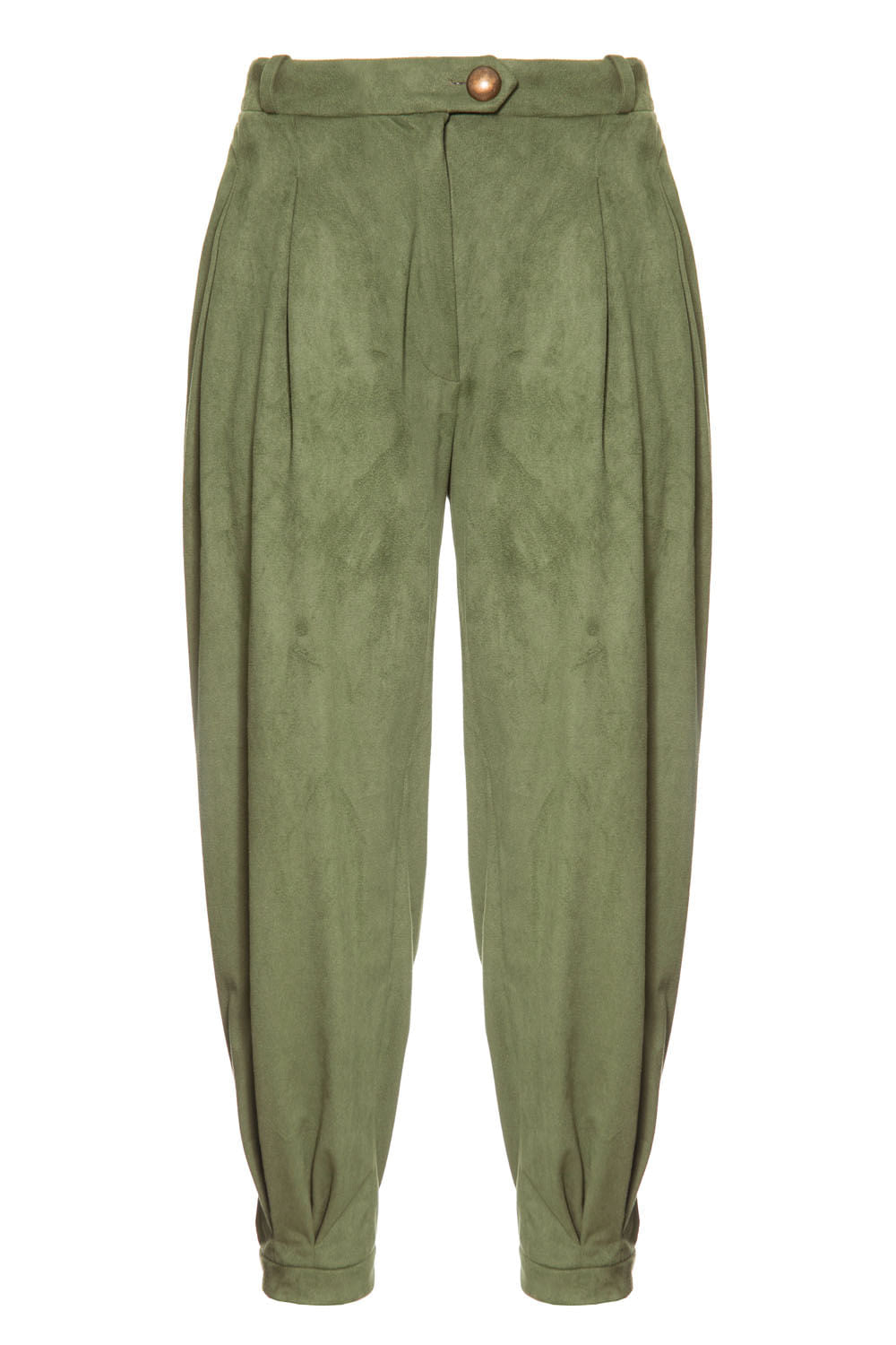 Calça suede
 verde escuro