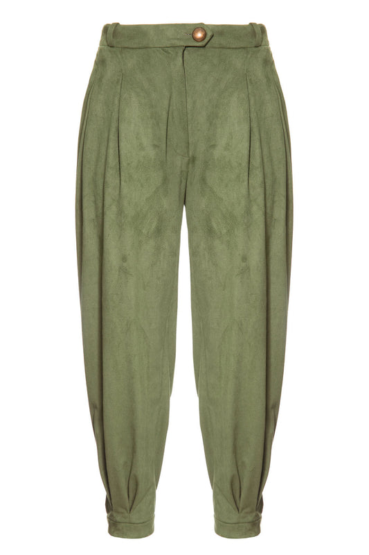 CALÇA SUEDE
 VERDE ESCURO