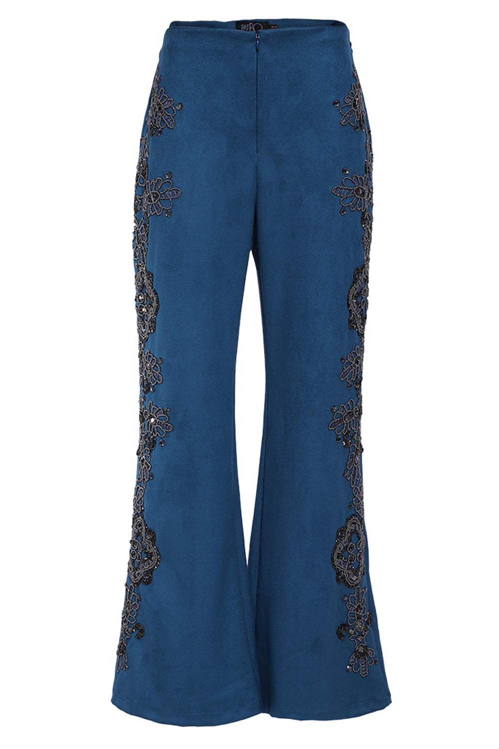 Calça bordada nobu
 azul