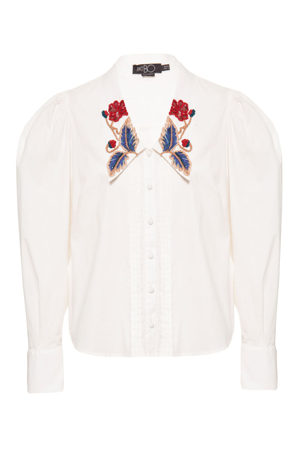 CAMISA GOLA BORDADA TRICOLINE SPAN
 BRANCO