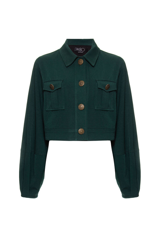 CASACO CURTO BOTÕES YORK 
 VERDE ESCURO