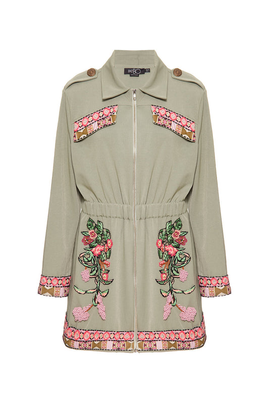 Parka bordada york
 verde