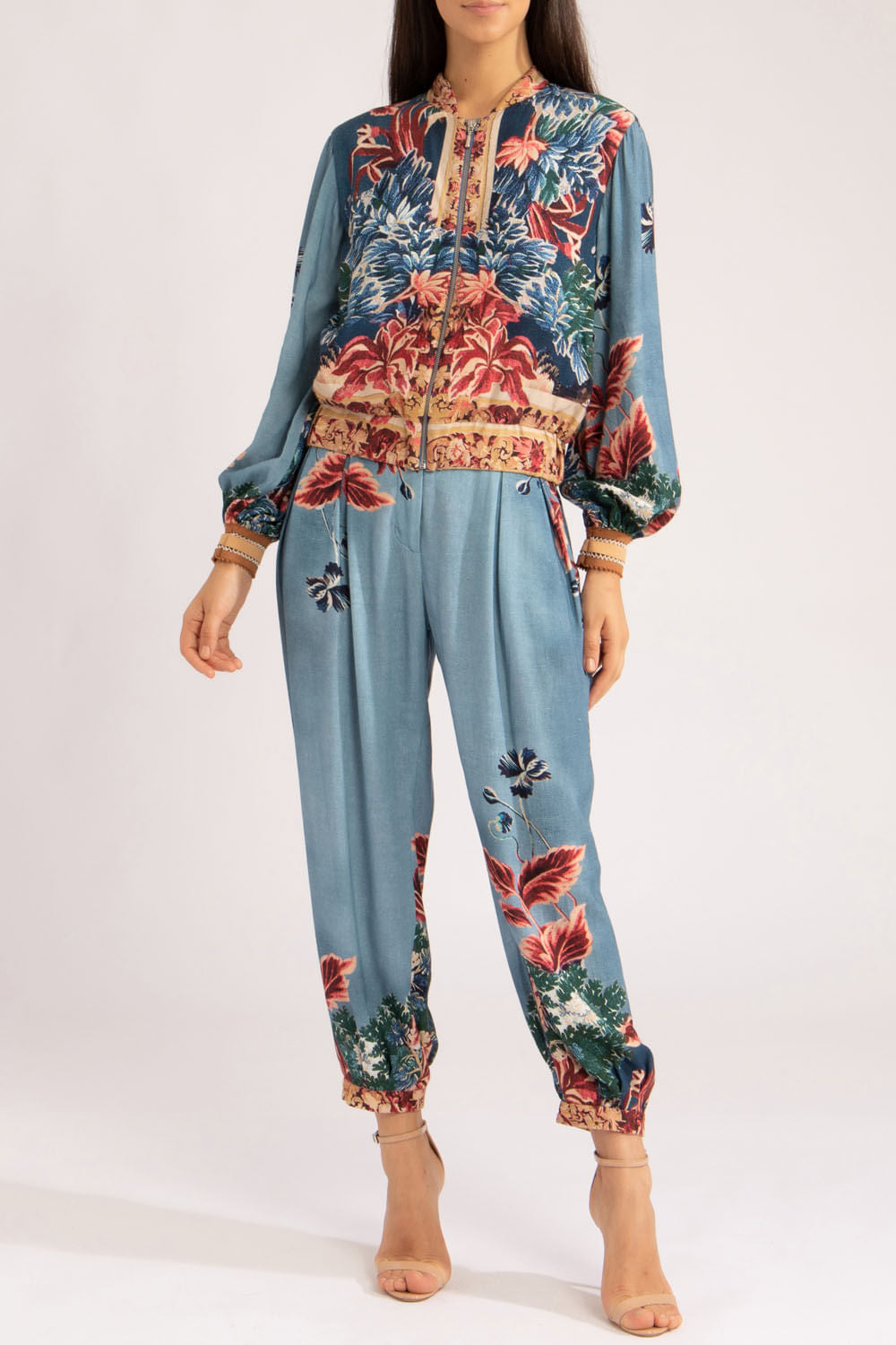 JAQUETA GILLY FLOWER
 AZUL