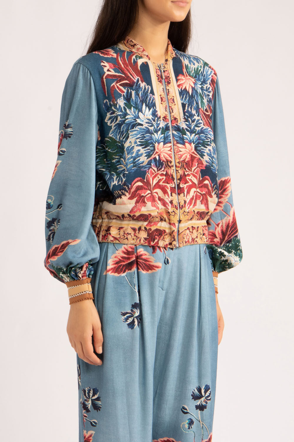 JAQUETA GILLY FLOWER
 AZUL