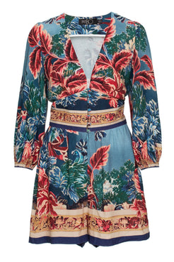 MACAQUINHO ESTAMPADO GILLY FLOWER
 AZUL