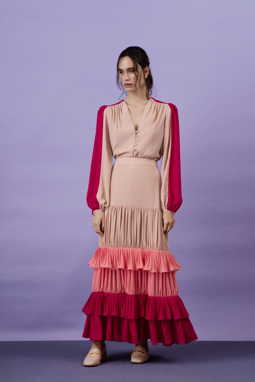 SAIA LONGA BABADOS SILKY GAIVOTA
 ROSA