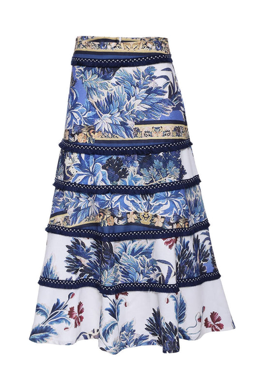 SAIA MIDI ENTREMEIOS GILLY FLOWER OFF WHITE