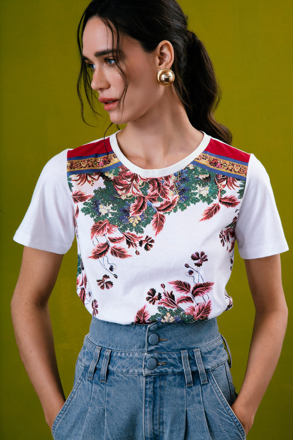 T-SHIRT ESTAMPADA GILLY FLOWER
 OFF WHITE