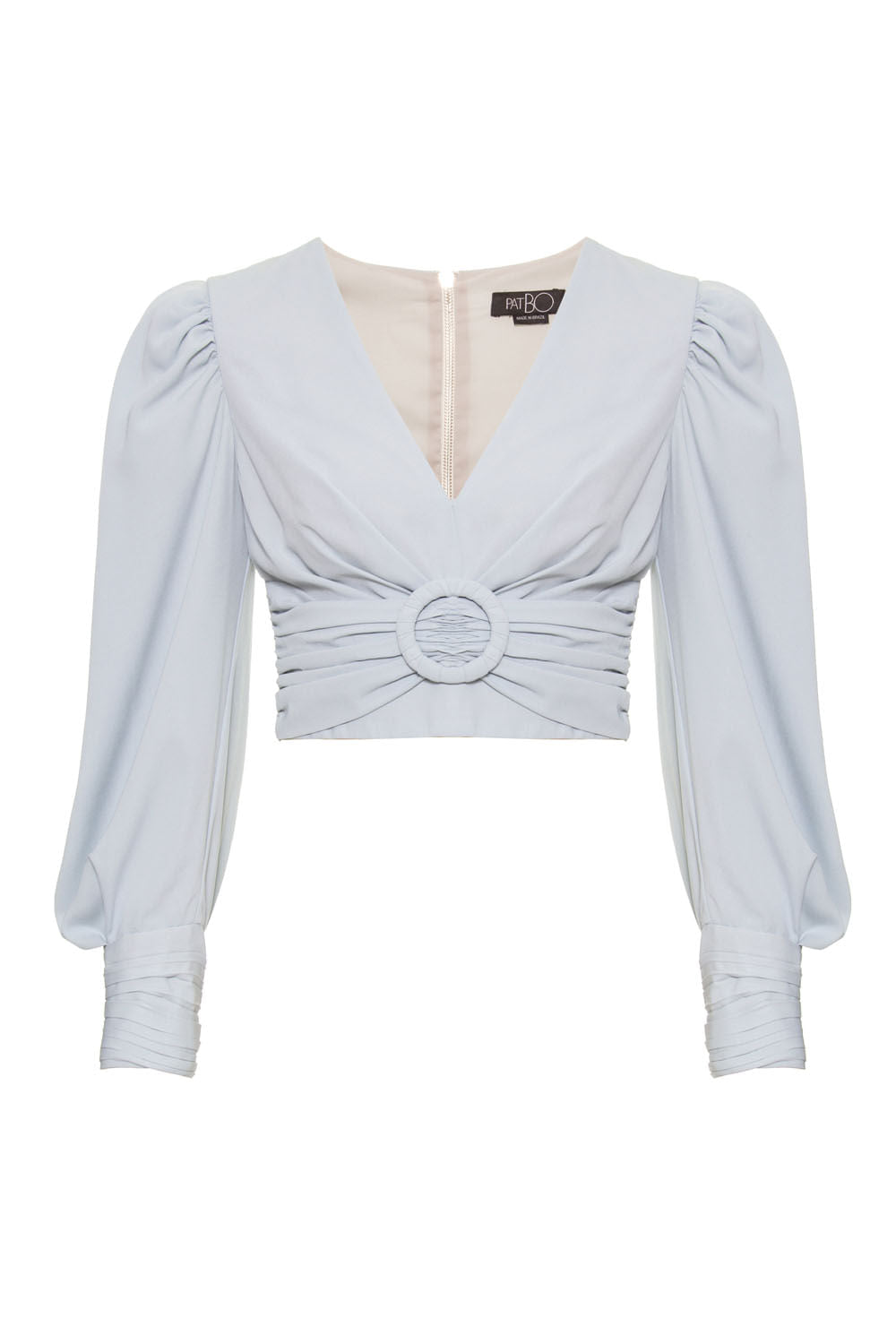 TOP FIVELA SILKY GAIVOTA
 AZUL CLARO