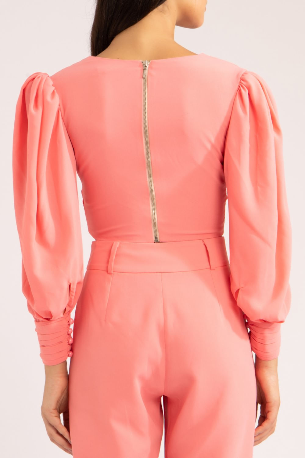 Top fivela silky gaivota
 salmao