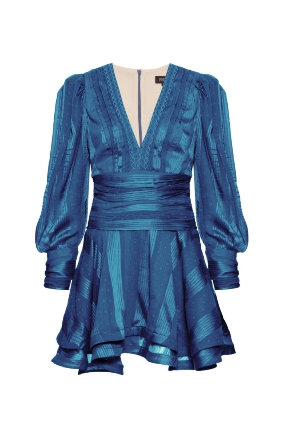 VESTIDO CURTO SILKY DOTS
 PETROLEO
