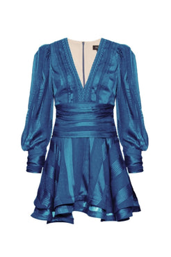 VESTIDO CURTO SILKY DOTS
 PETROLEO