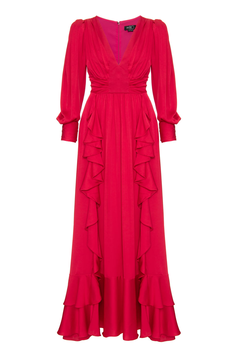 VESTIDO LONGO CETIM SENSORIAL 
 PINK