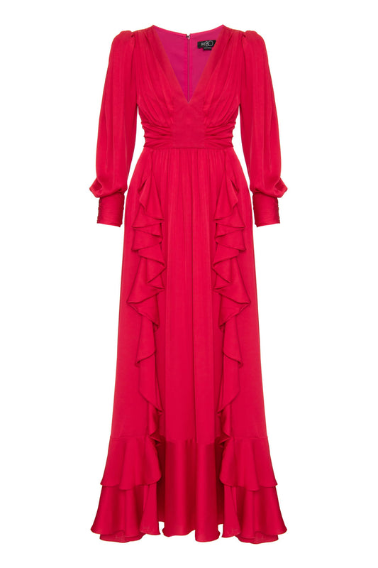 VESTIDO LONGO CETIM SENSORIAL 
 PINK
