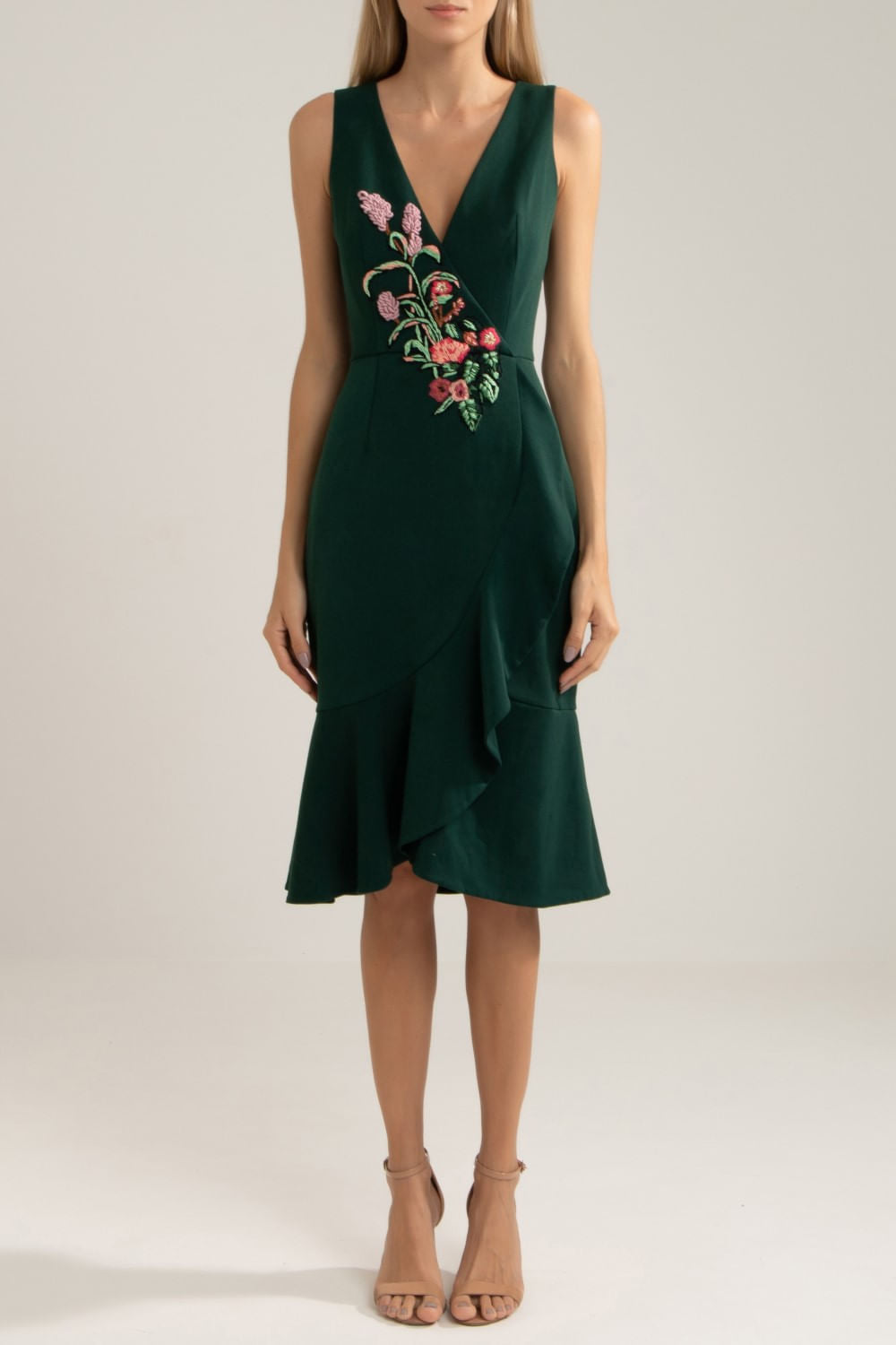 Vestido midi york
 verde escuro