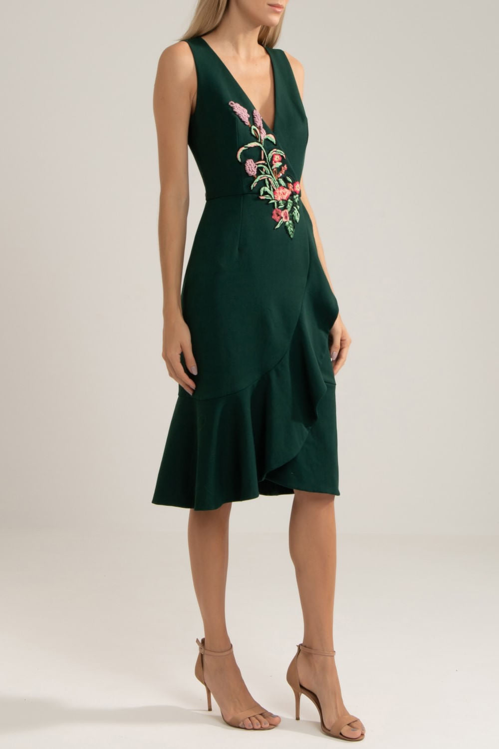 Vestido midi york
 verde escuro