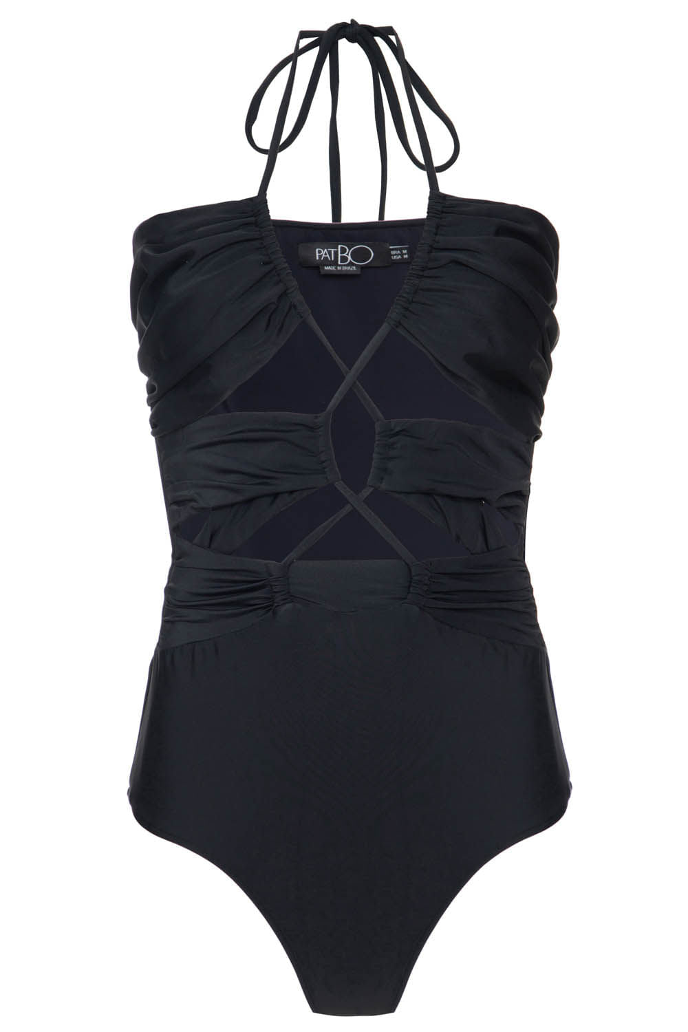 BODY TRANÇADO FRANZIDO
 PRETO