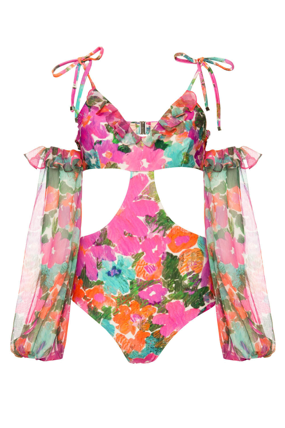 BODY MANGAS FLORAL GABI
 PINK