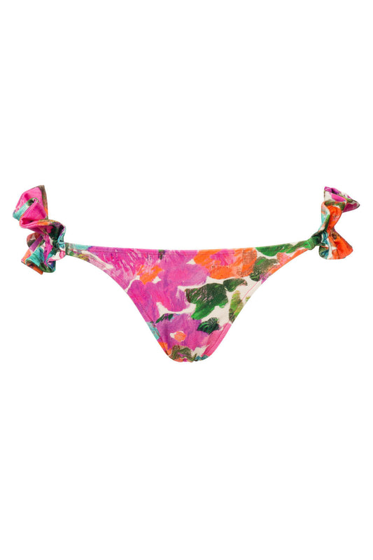 CALCINHA BIQUÍNI BABADOS FLORAL GABI PINK