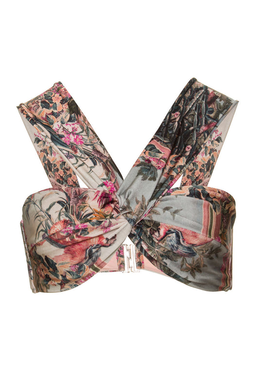 TOP BIQUÍNI VINTAGE MACAW
 ROSE