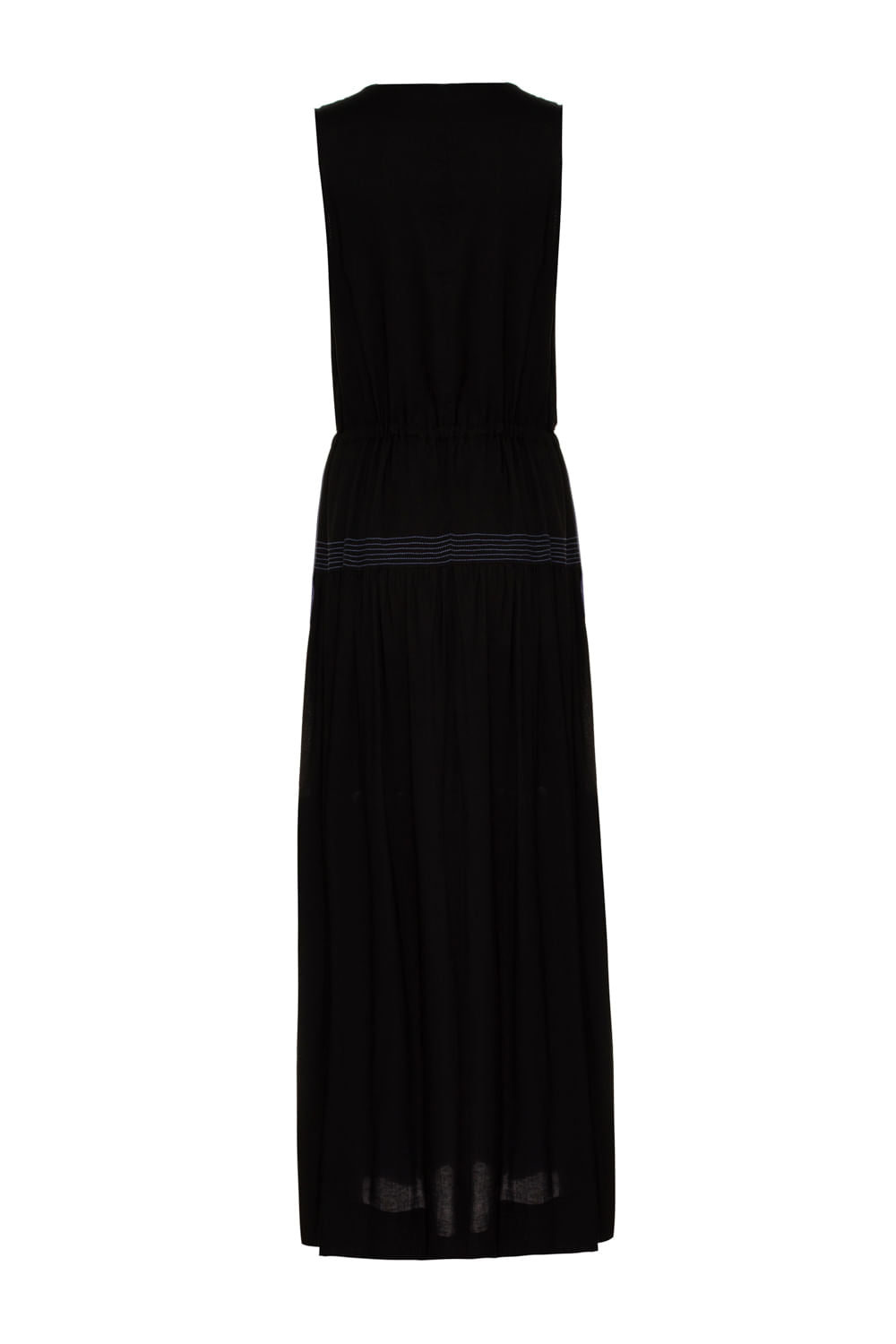 CHEMISE MÍDI AMARRAÇÃO BICOLOR - AP03 PRETO E AZUL