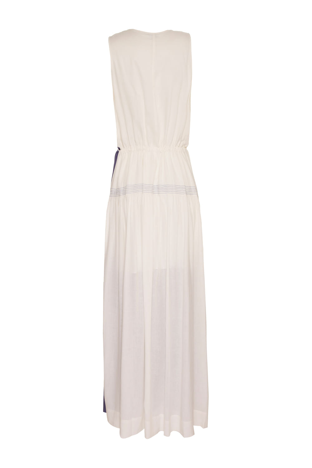 CHEMISE MÍDI AMARRAÇÃO BICOLOR - AP03 OFF E AZUL