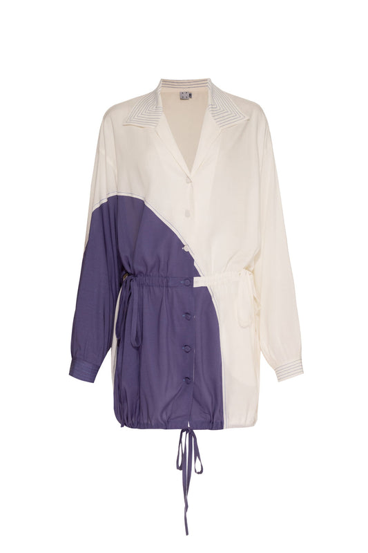 PARKA AMARRAÇÃO BICOLOR - AP03 OFF E AZUL