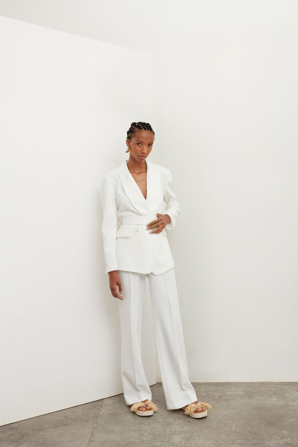 TERNO ALFAIATARIA FAIXA - AP03 OFF WHITE
