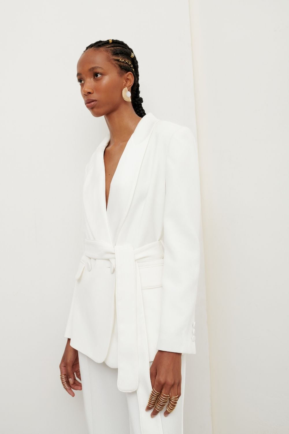 CHEMISE MÍDI ENTREMEIO VAZADO BRANCO