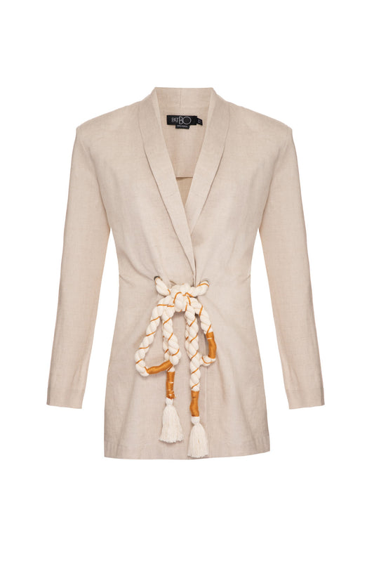 Blazer linho corda natural