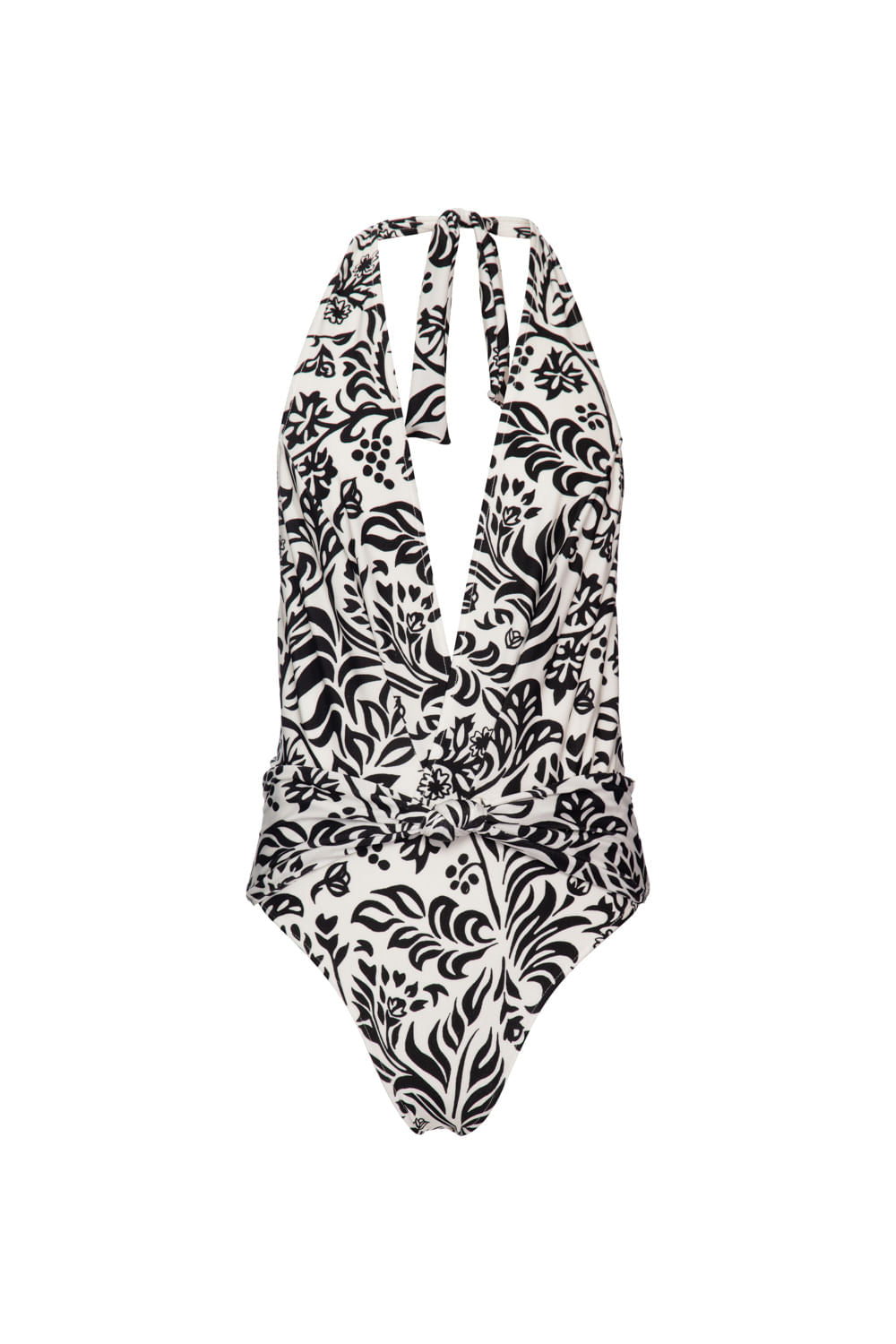 BODY FRENTE ÚNICA TROPICAL GRÁFICO OFF WHITE