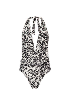 Body frente Ãºnica tropical grÃ¡fico off white