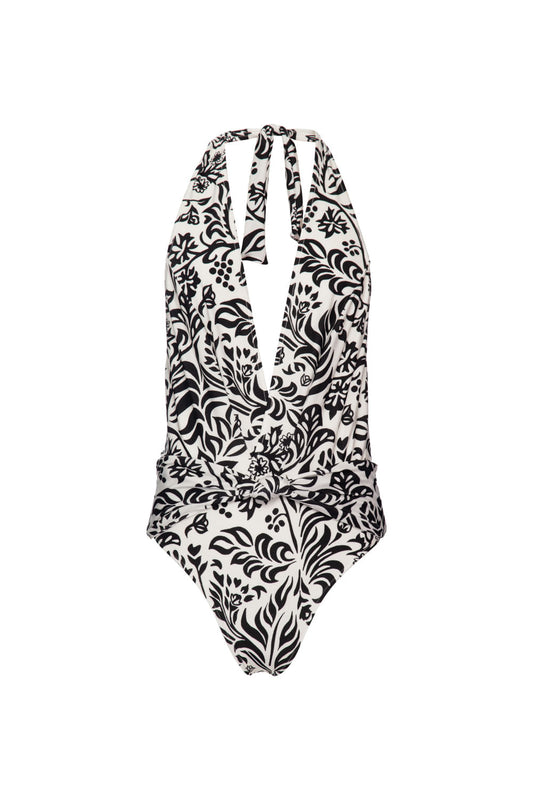 Body frente Ãºnica tropical grÃ¡fico off white