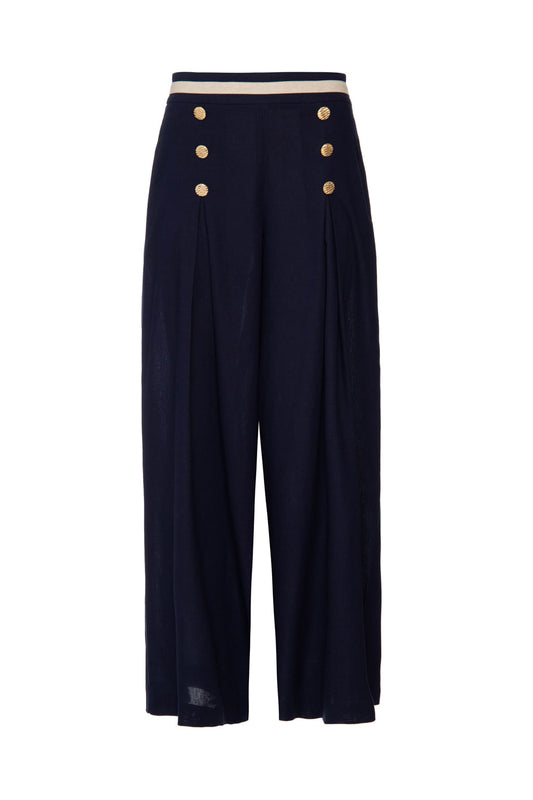 CALÇA BOTÕES NAVY AZUL MARINHO