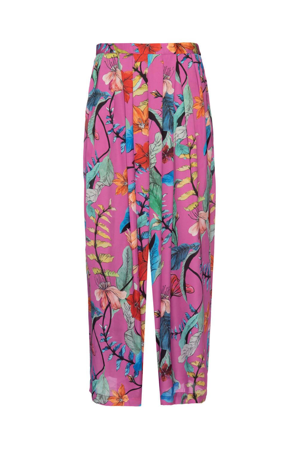 Calça ampla zamia rosa