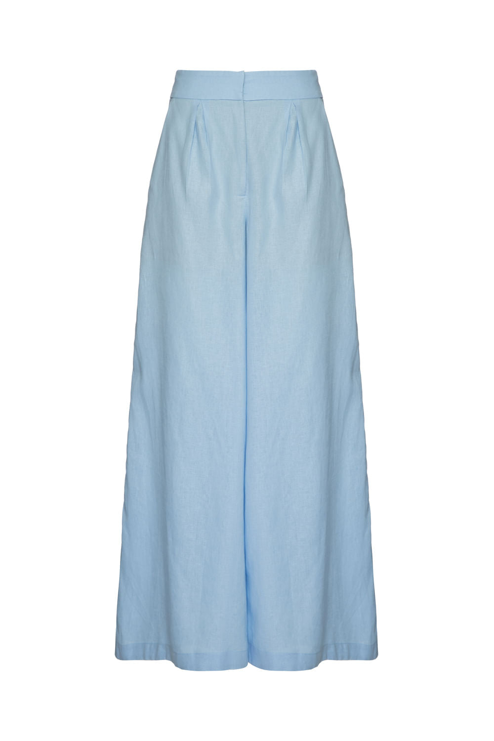 Calça linho entremeio azul
